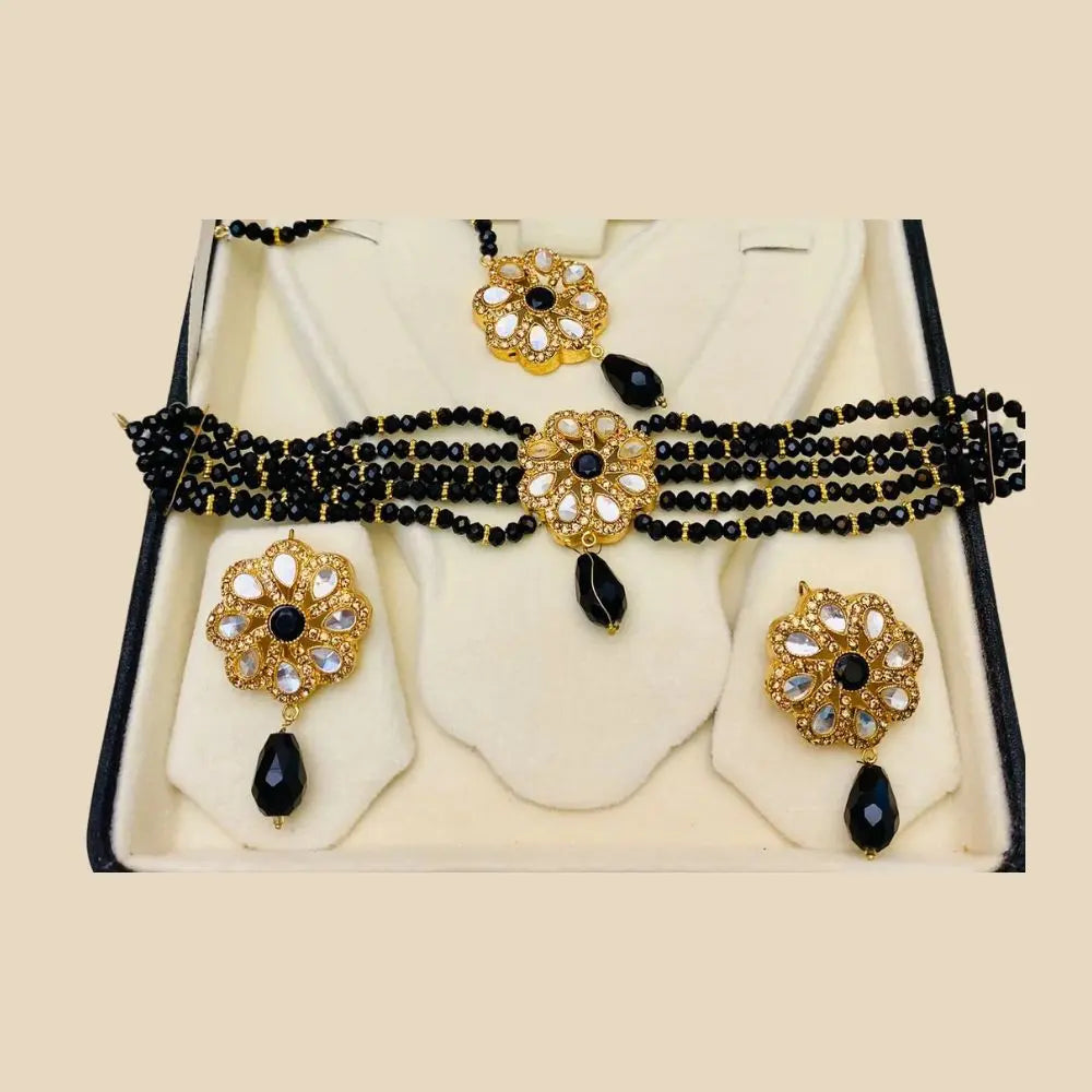 Black Choker Set BazarBareez