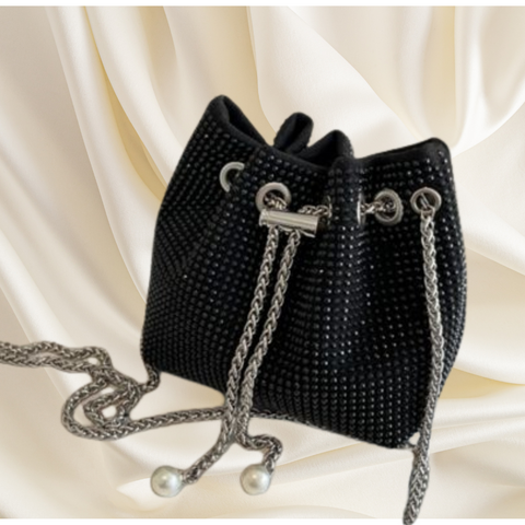 Studded Decore black Bucket Bag