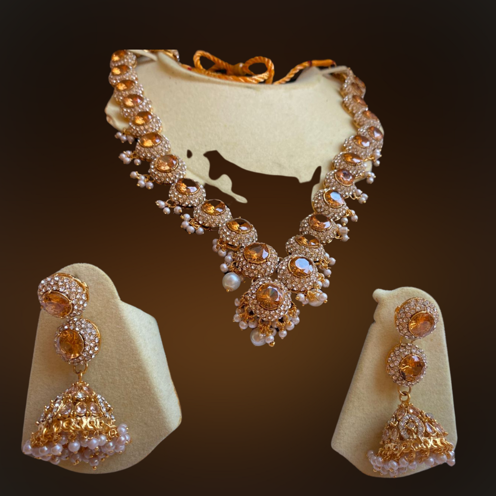 Zircon Mala Set For Bridals