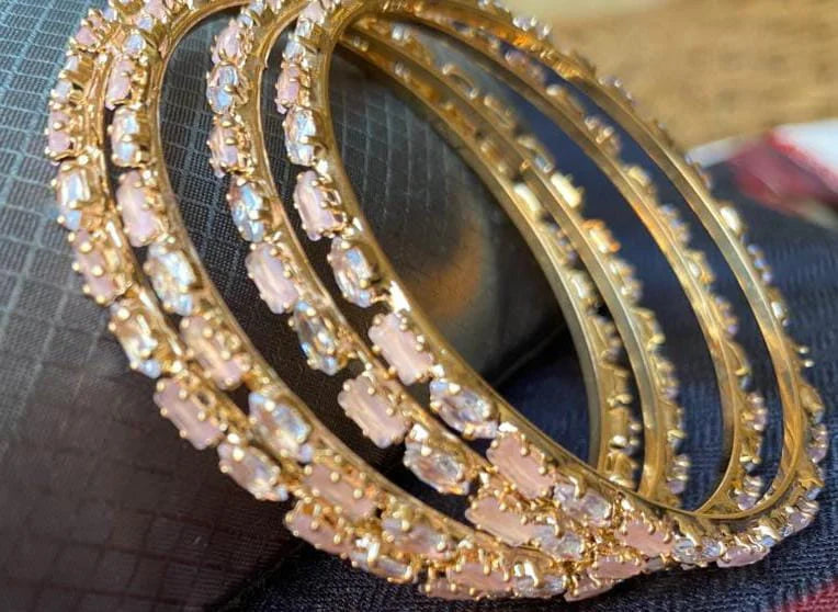 Best Bangles with Zircon - Multicolor Pakistani Bangles Collection