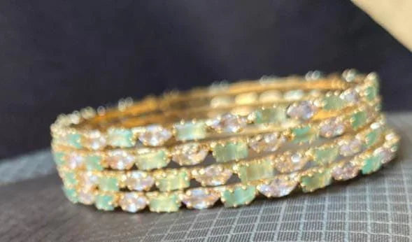 Best Bangles with Zircon - Multicolor Pakistani Bangles Collection