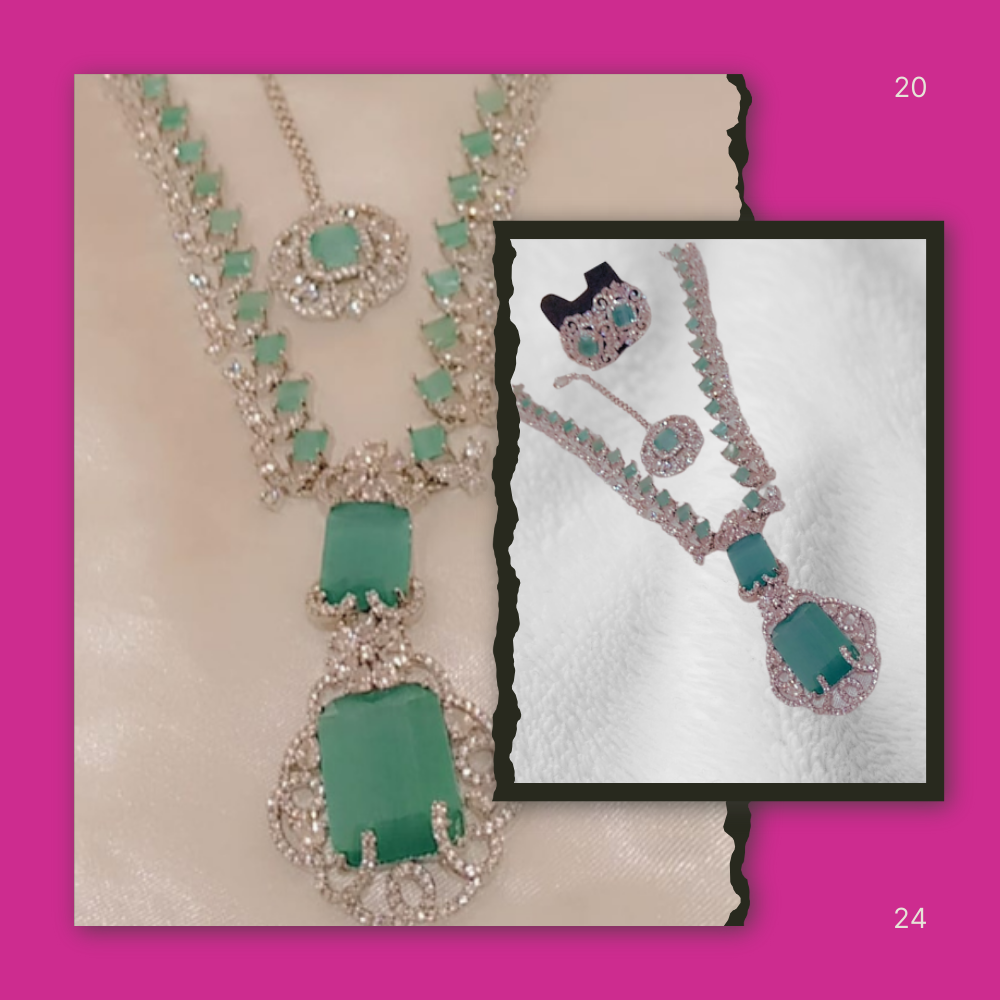 Zircon Jewelry Set In 3 Beautiful Colours